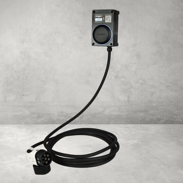 Electric vehicle charging station - EVPoint EV7 - 7.4kW - Single Phase - Wall Charger- Integrated Type 2 cable - EVPoint Malta